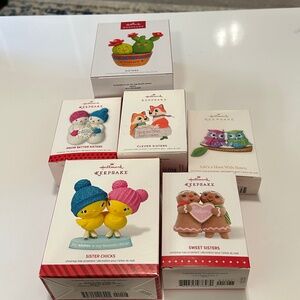 Hallmark Keepsake sisters ornaments set of 6